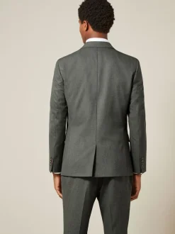 Gemêleerd groen - Slim Fit - Meegevend stretchkostuumjasje