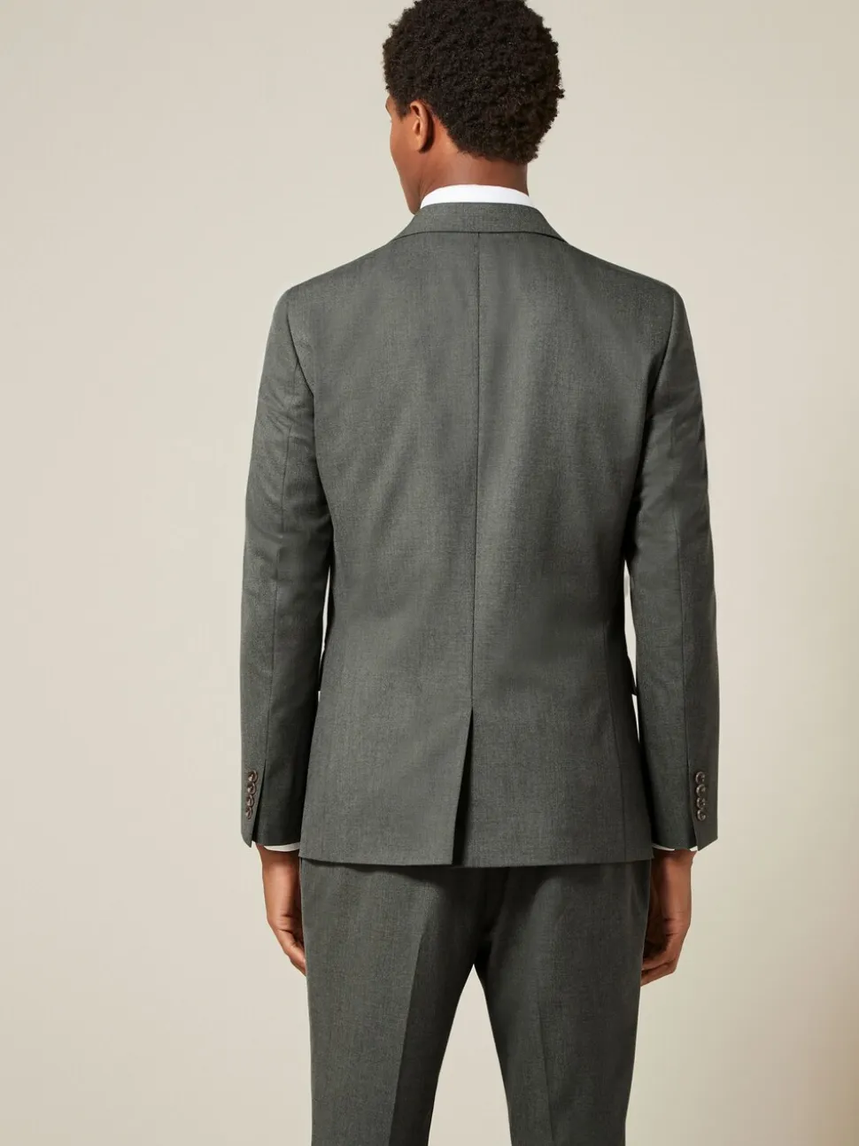 Gemêleerd groen - Slim Fit - Meegevend stretchkostuumjasje