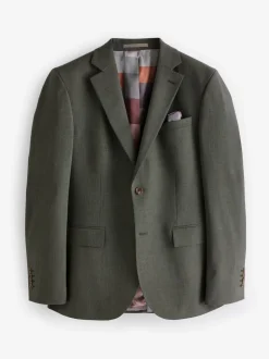 Gemêleerd groen - Slim Fit - Meegevend stretchkostuumjasje