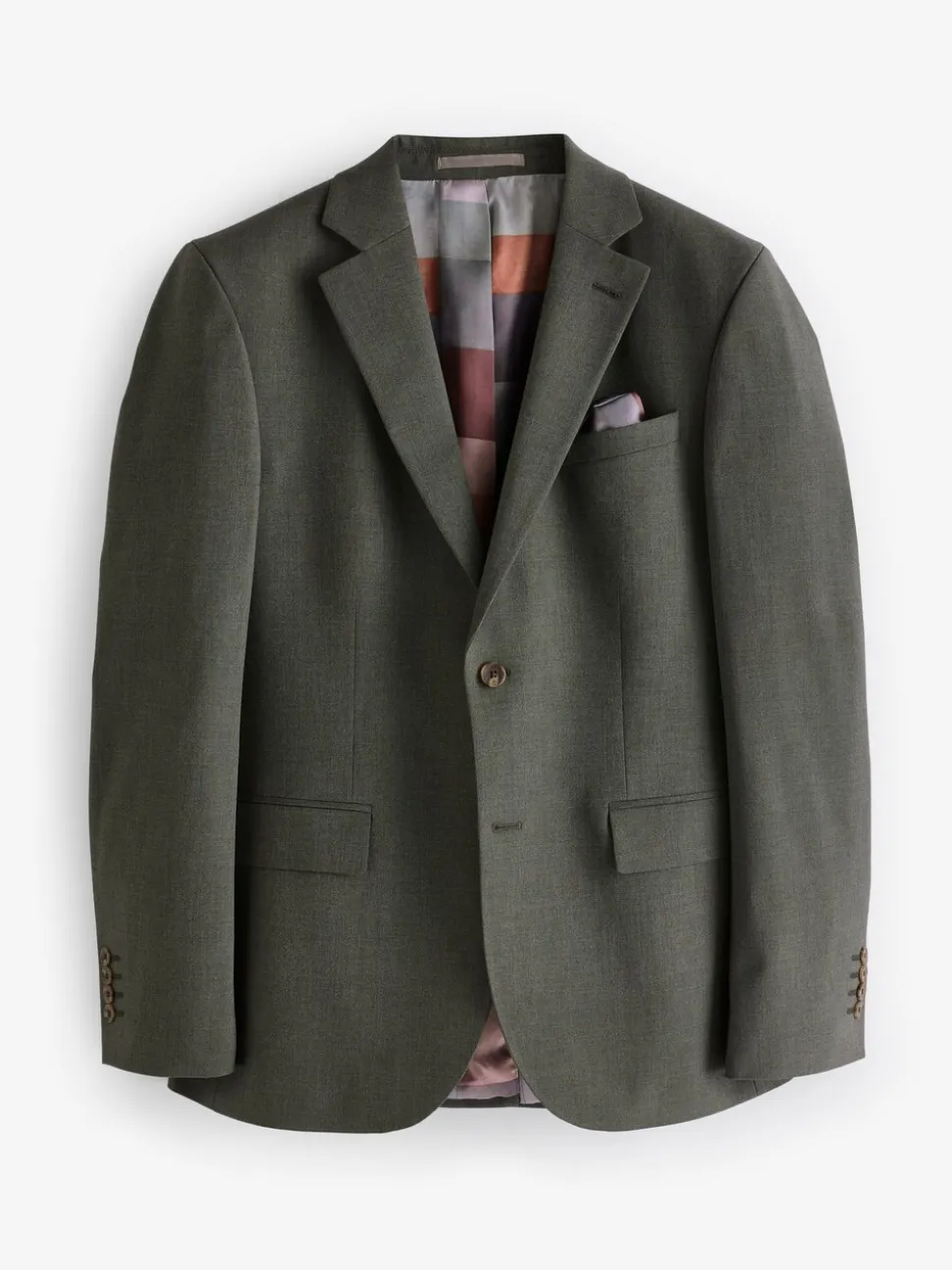 Gemêleerd groen - Slim Fit - Meegevend stretchkostuumjasje