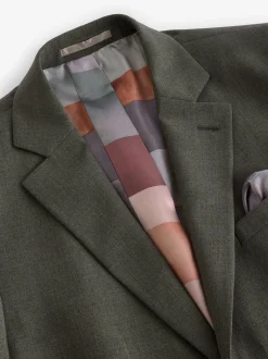 Gemêleerd groen - Slim Fit - Meegevend stretchkostuumjasje