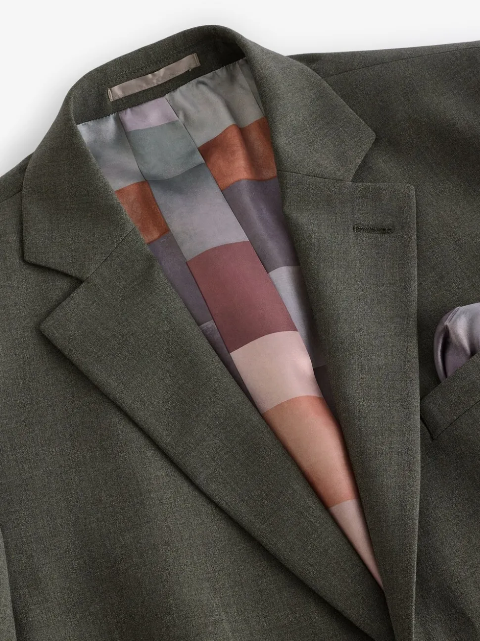 Gemêleerd groen - Slim Fit - Meegevend stretchkostuumjasje