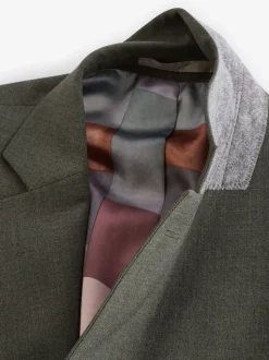 Gemêleerd groen - Slim Fit - Meegevend stretchkostuumjasje