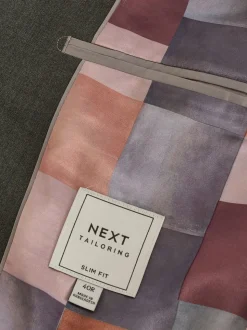 Gemêleerd groen - Slim Fit - Meegevend stretchkostuumjasje