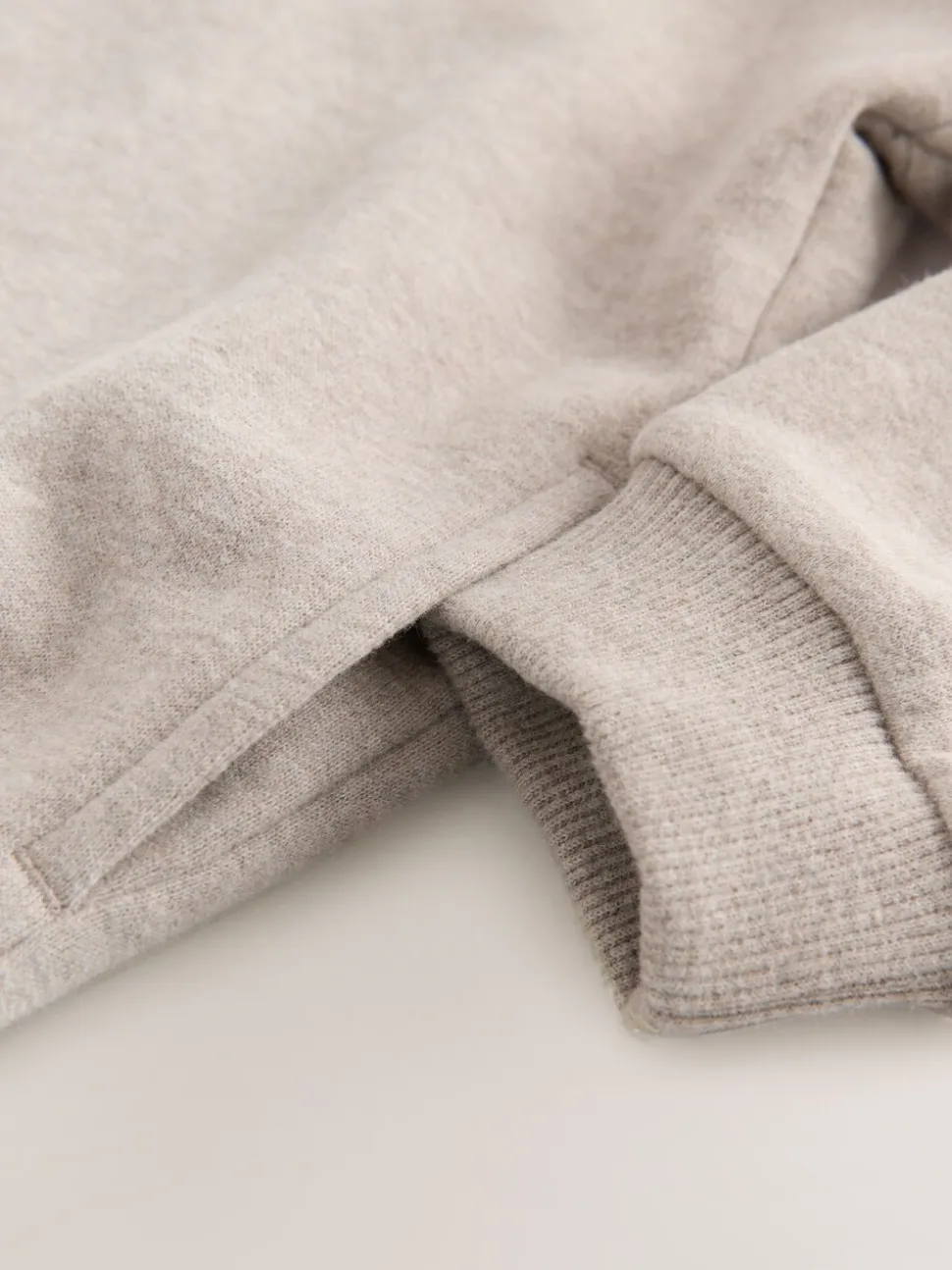 Gemêleerd havermoutkleurig - Zachte hoodie met lange mouwen (3mnd-7jr)