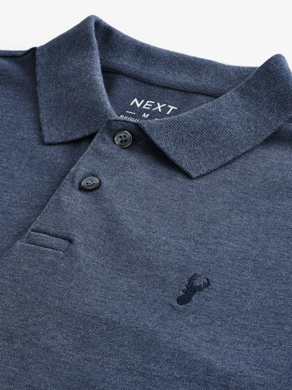 Gemêleerde denim - Normale Pasvorm - Piqué poloshirt met korte mouwen