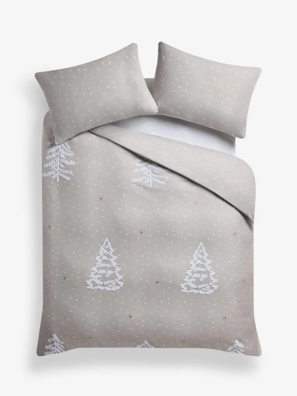 Getufte bomen 100% geborsteld katoenen Kerstmis Dekbedovertrek Set