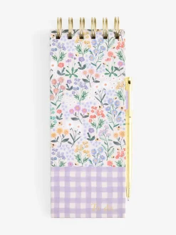 Gingham Floral List Pad and Pen