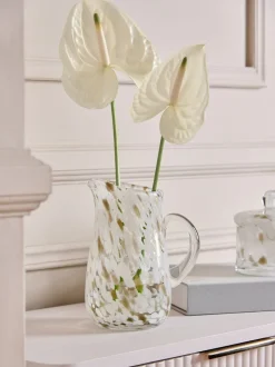 Glazen Confetti vaas met bloemen