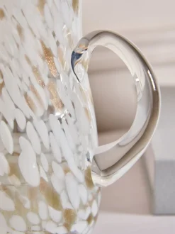 Glazen Confetti vaas met bloemen