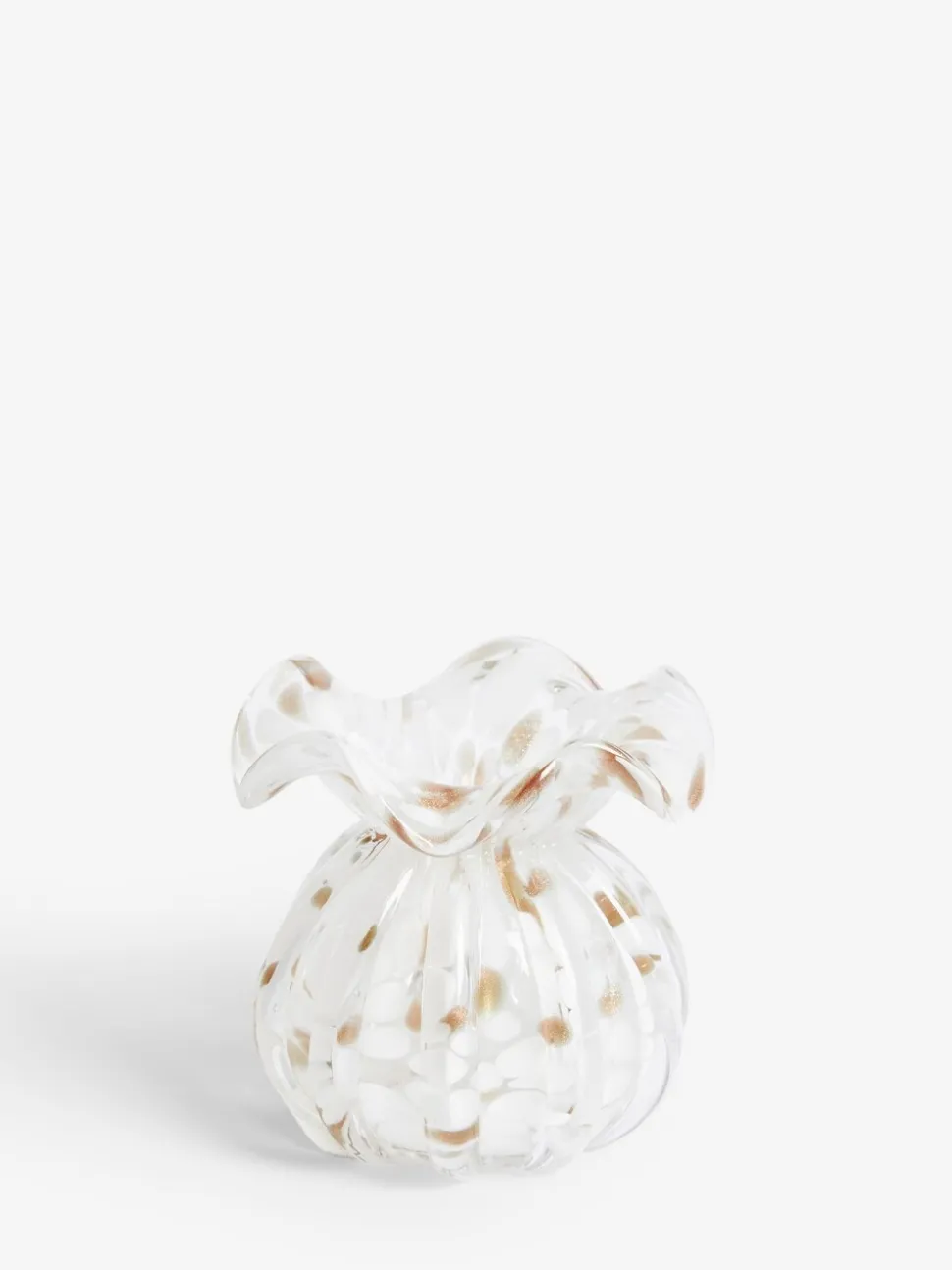 Glazen Confetti vaas met bloemen