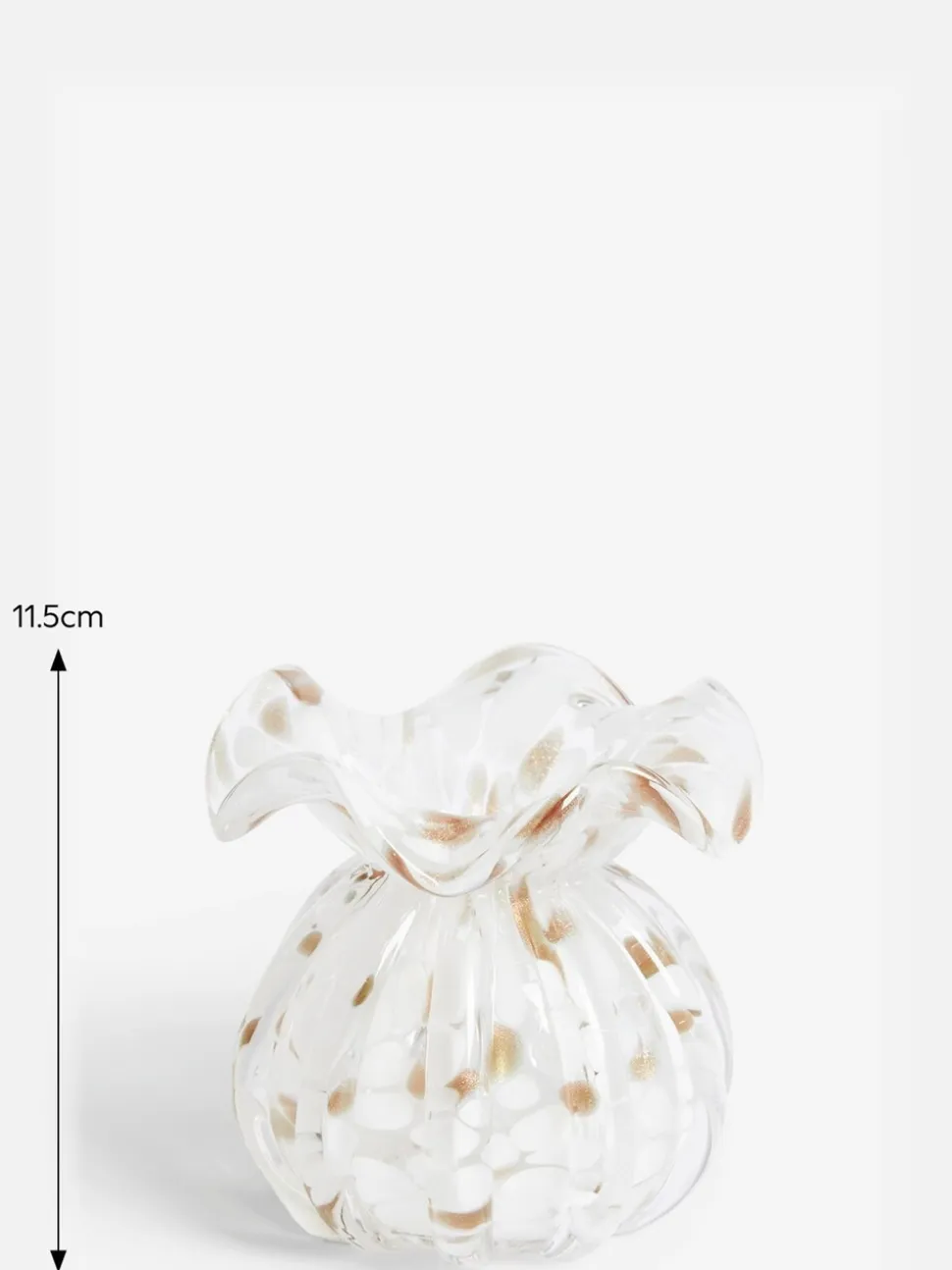Glazen Confetti vaas met bloemen