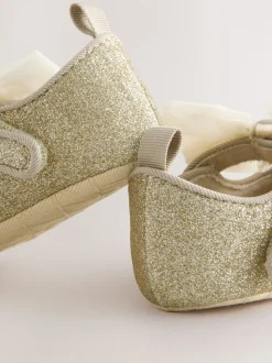 Goud - Baker by Ted Baker babyslofjes met strik voor meisjes