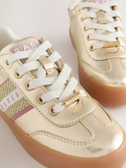 Goud - Baker by Ted Baker Tape Trainers with Gum Sole