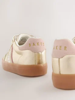 Goud - Baker by Ted Baker Tape Trainers with Gum Sole