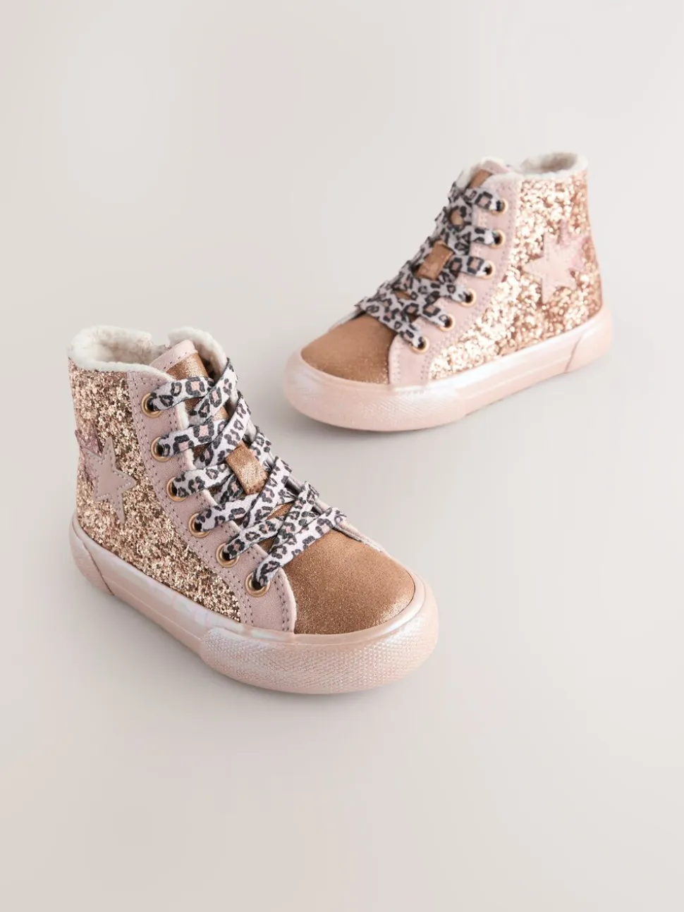 Goud - Hoge sneakers met ster