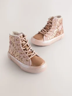 Goud - Hoge sneakers met ster