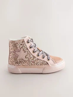 Goud - Hoge sneakers met ster