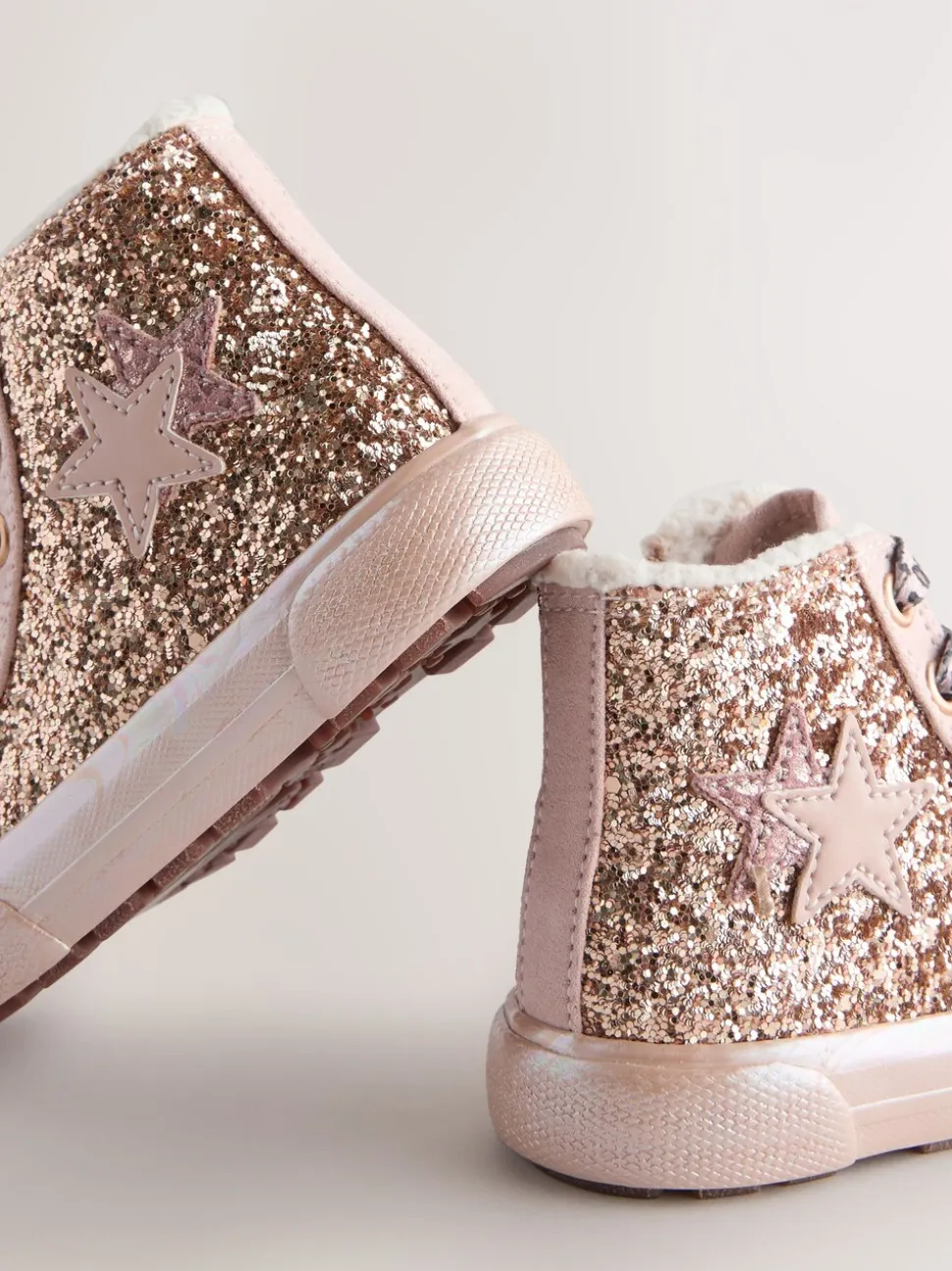 Goud - Hoge sneakers met ster