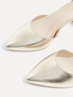Goud - Linzi Davina pumps met blokhak en dichte hiel