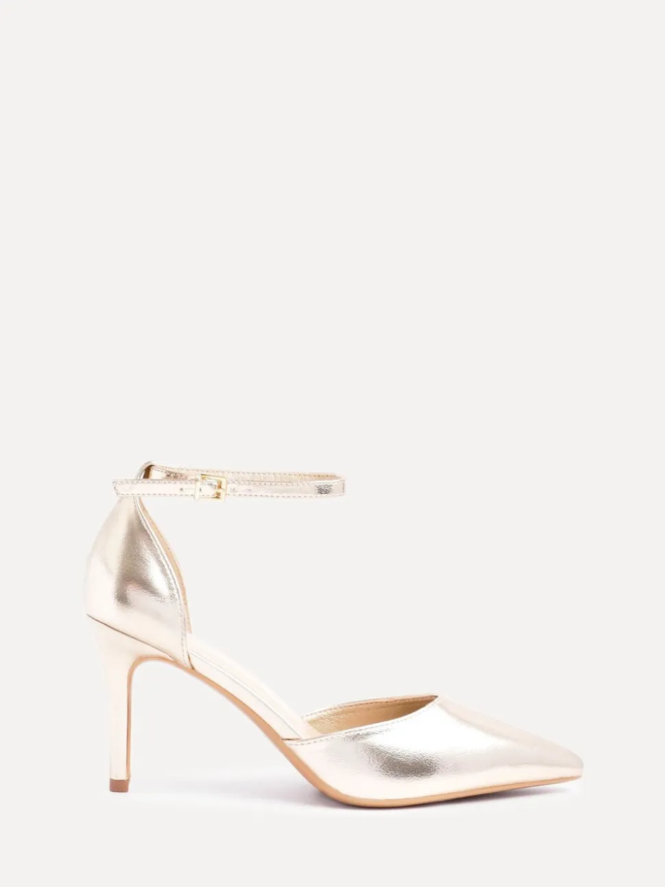 Goud - Linzi Thea Stiletto pumps en hakken met gesloten rug en enkelbandje