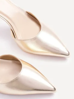 Goud - Linzi Thea Stiletto pumps en hakken met gesloten rug en enkelbandje