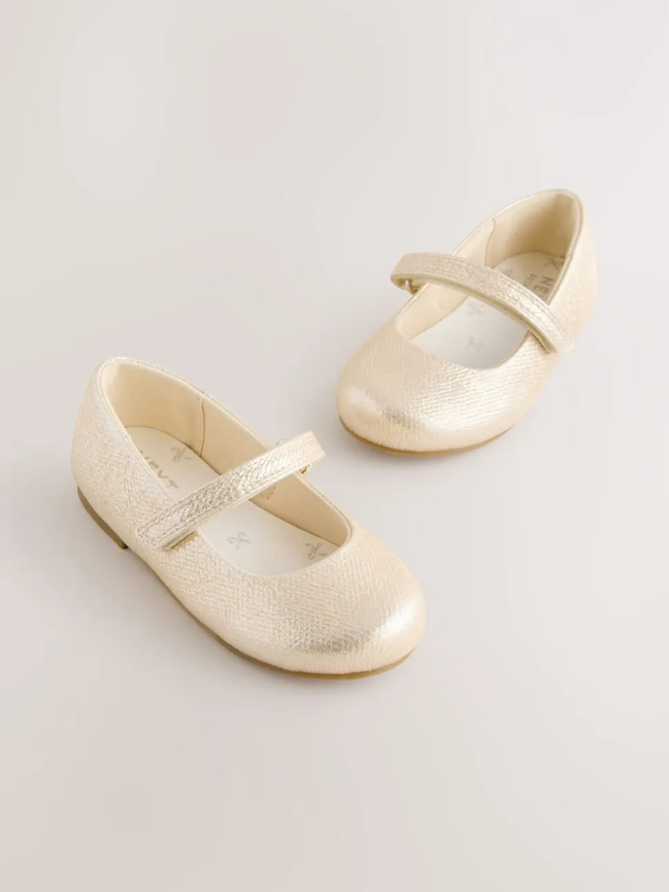 Goud - Mary Jane gelegenheidsschoenen met klittenbandsluiting