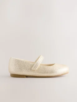 Goud - Mary Jane gelegenheidsschoenen met klittenbandsluiting