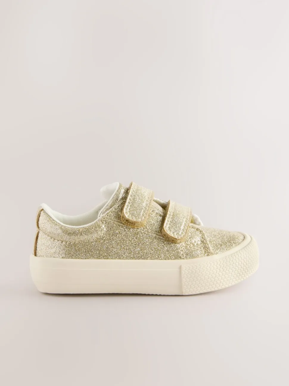 Goud - Sneakers met dikke zool en klittenbandsluiting