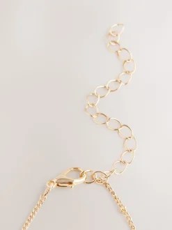 Goudkleurig - Ketting met bloemenhanger