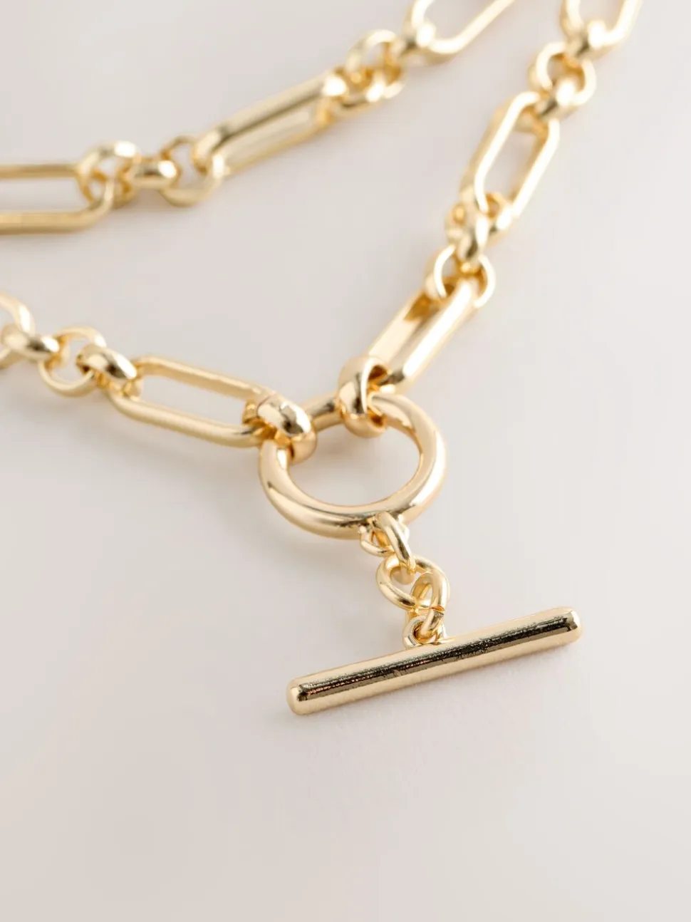 Goudkleurig - Layered T-Bar Chain Necklace