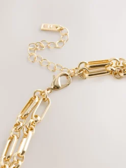 Goudkleurig - Layered T-Bar Chain Necklace