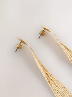 Goudkleurig - Sleek Chain Drop Earrings