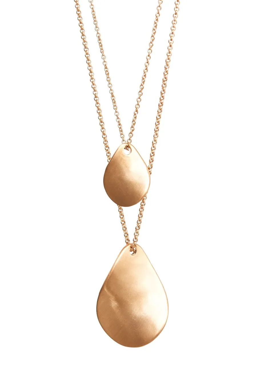 Goudkleurig - Tweelaagse ketting met bloemblad