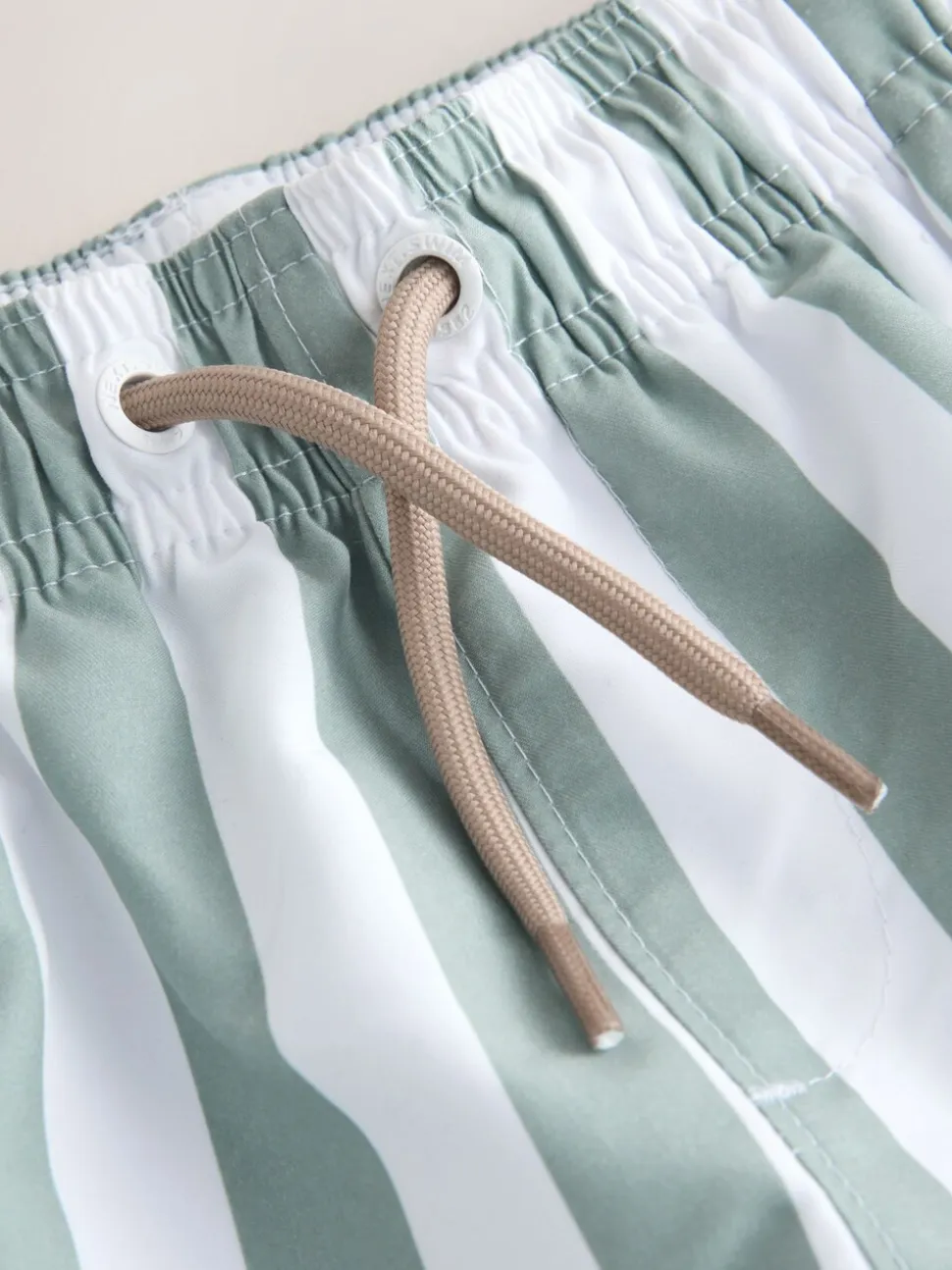 Green and White Stripe - Zwemshort met print (3 mnd-7 jr)