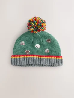 Green Farmyard - Baby Hamish and Friends Knitted Hat (0mths-2yrs)