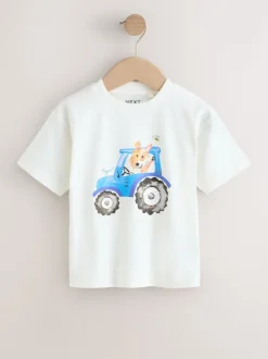 Green Watercolour Farm - Short Sleeve Graphic T-Shirts 3 Pack (3mths-7yrs)