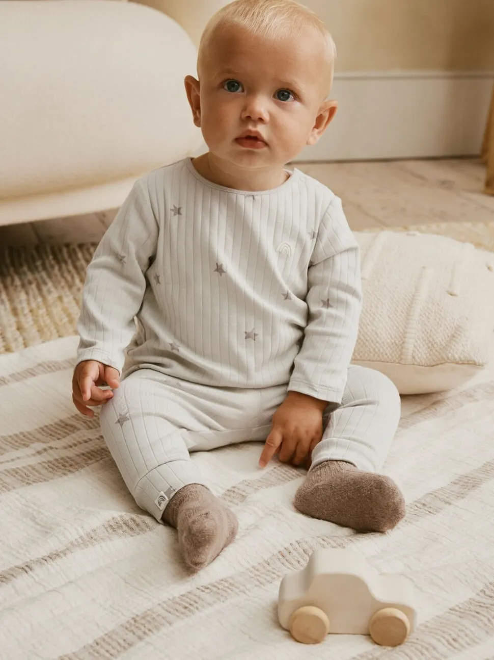 Grey Big Smiles - Baby Top and Leggings Set (0mths-2yrs) (0mths-2yrs)