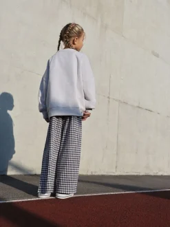Grey/Gingham Dog - Sweatshirt and Wide Leg Trousers Set (3-16yrs)