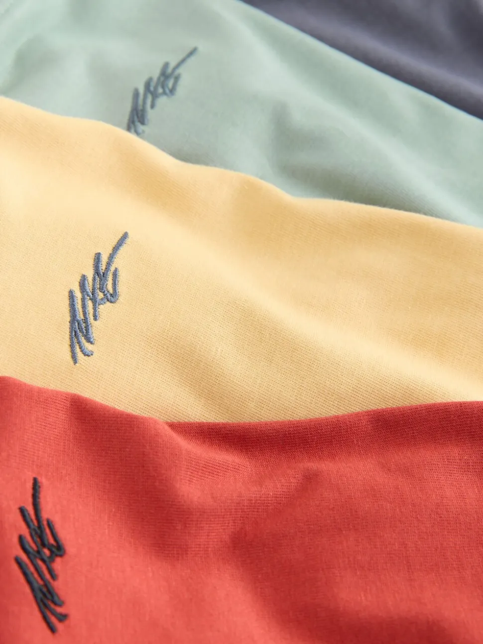 Grey/Yellow/Mineral/Red - Short Sleeve Logo Chest Graphic T-Shirts 4 Pack (3-16yrs)