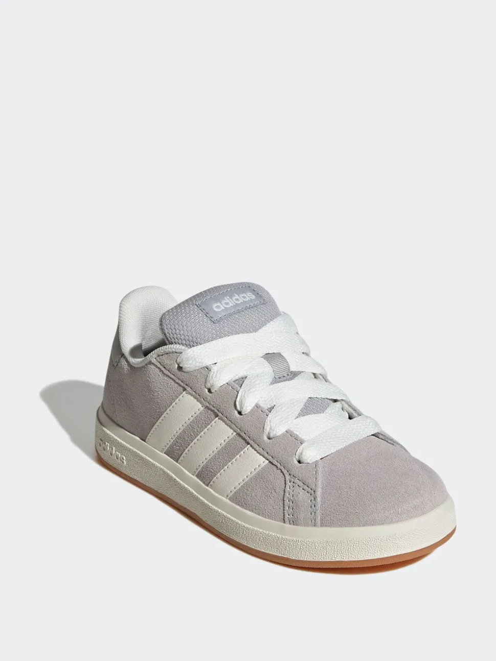 Grijs - adidas Grand Court 00s Suede Lace Kids Trainers