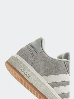 Grijs - adidas Grand Court 00s Suede Lace Kids Trainers