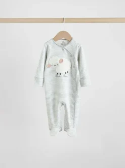 Grijs - Baby Popper Sleepsuits 3 Pack