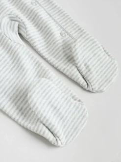 Grijs - Baby Popper Sleepsuits 3 Pack