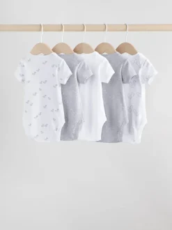 Grijs - Baby Short Sleeved Bodysuits 5 Pack