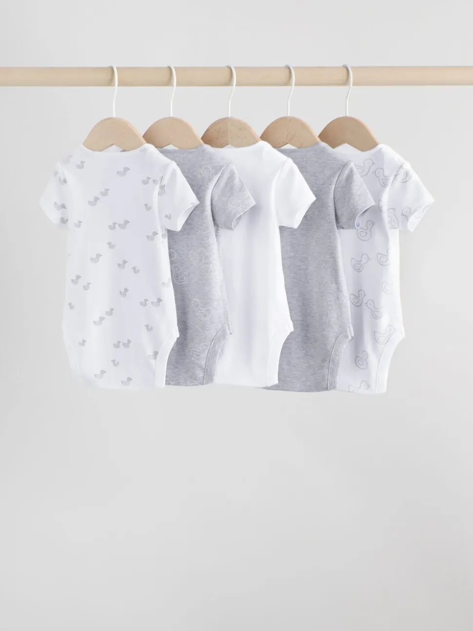 Grijs - Baby Short Sleeved Bodysuits 5 Pack