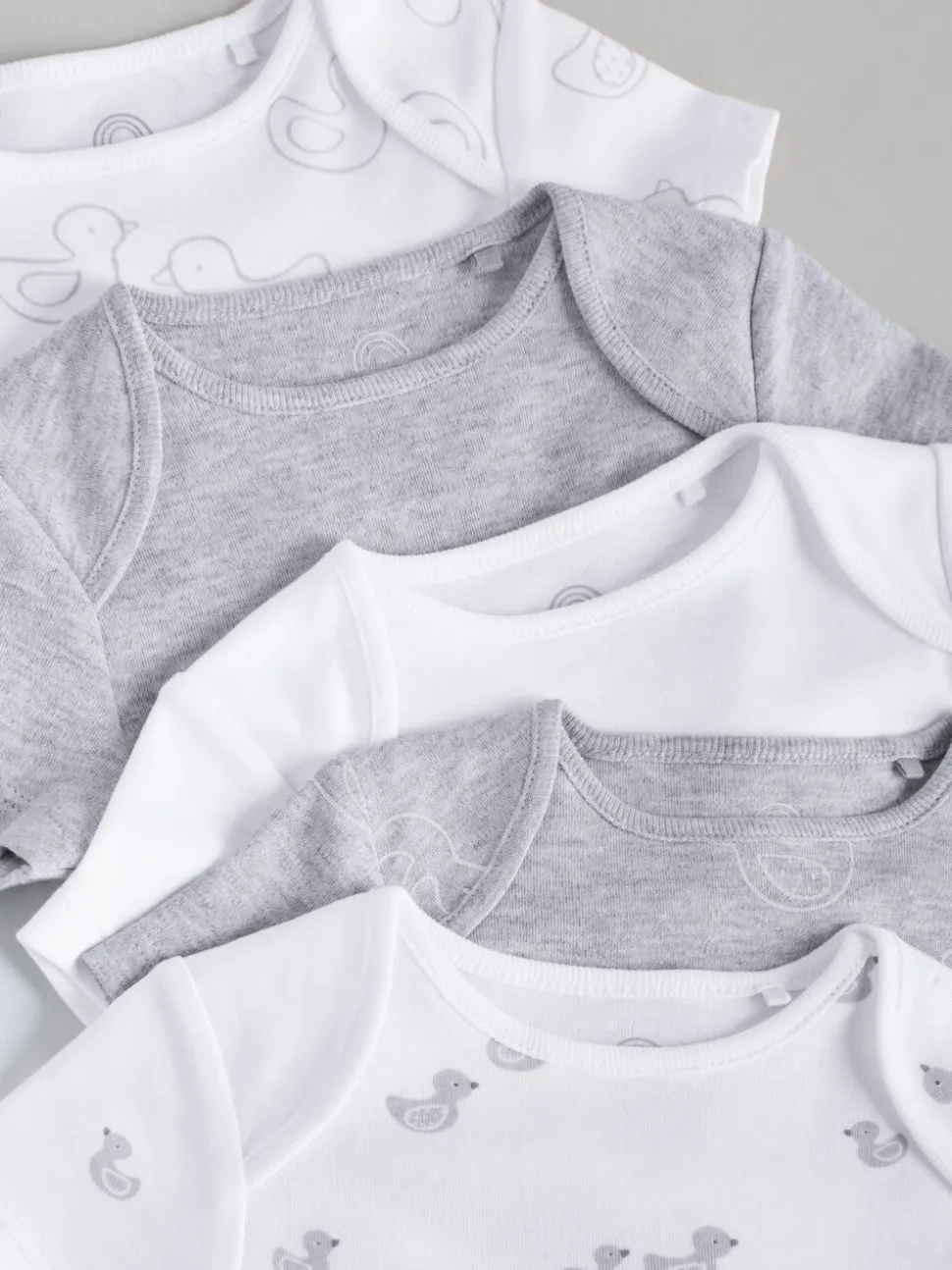 Grijs - Baby Short Sleeved Bodysuits 5 Pack