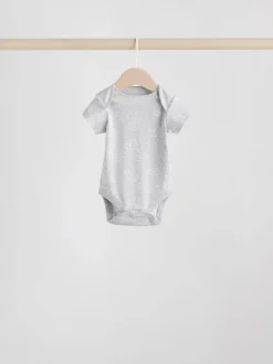 Grijs - Baby Short Sleeved Bodysuits 5 Pack