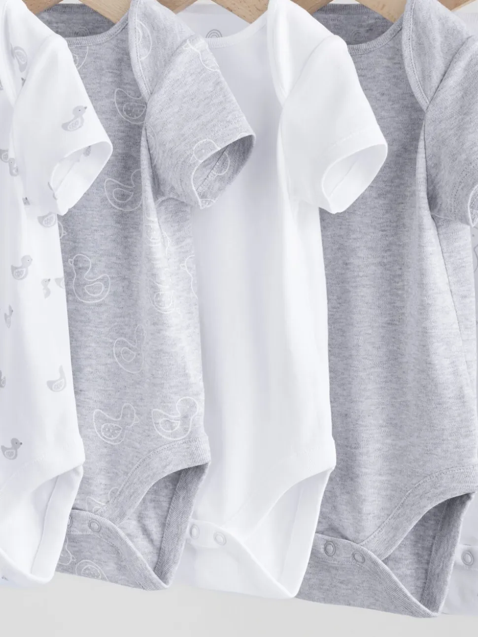 Grijs - Baby Short Sleeved Bodysuits 5 Pack