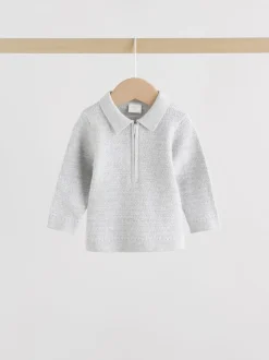 Grijs - Babyset met gebreide trui en legging (0mnd-2jr)